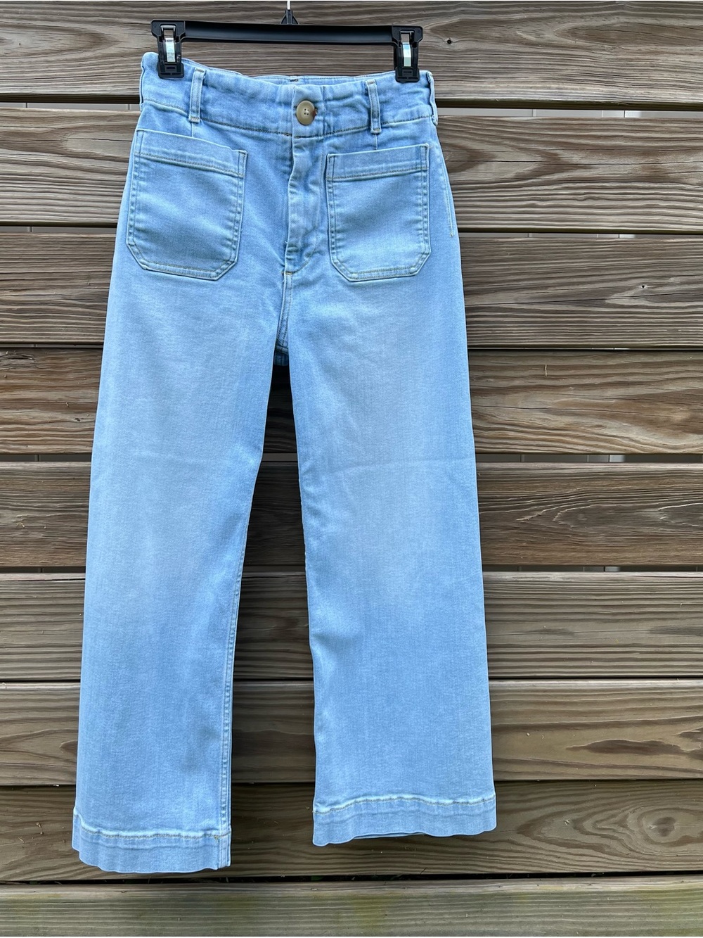 Anthropologie Maeve Colette High-Rise Wide-Leg Cropped Jeans SZ 27 Light Wash - Picture 13 of 13